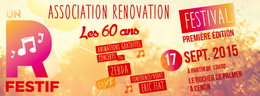 Le 17 septembre à Cenon,  60ème anniversaire de l&rsquo;Association Renovation